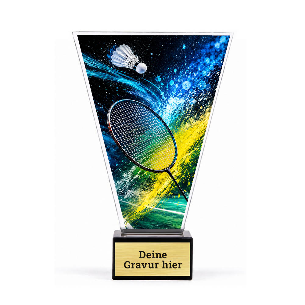Signature Glaspokal Badminton