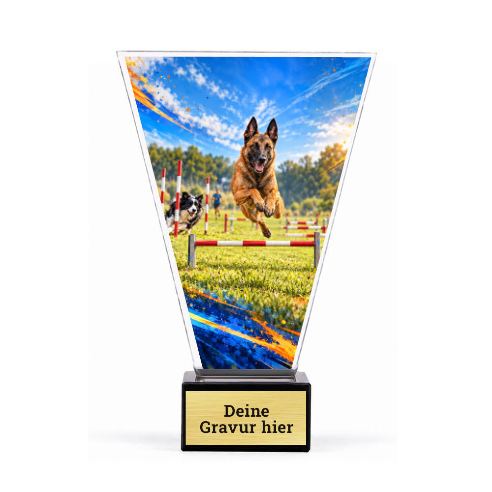 Signature Pokal Turnierhundesport Vierkampf CSC auf Sockel – Produktansicht