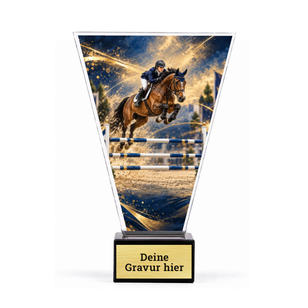 Signature Pokal Showjumping auf Sockel – Produktansicht