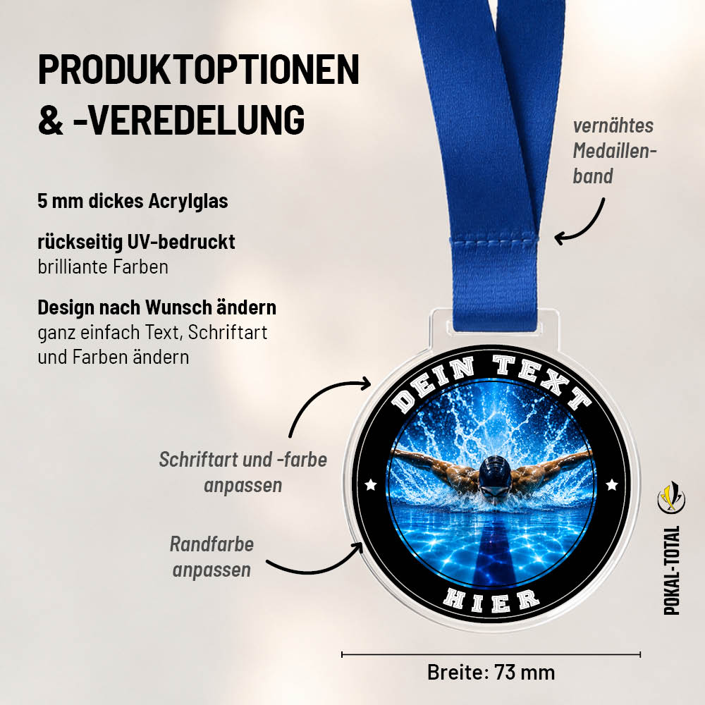 Signature Medaille Schwimmen männlich