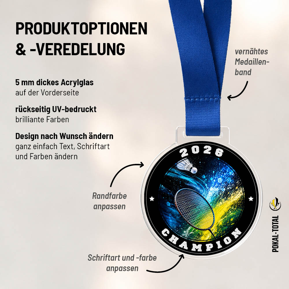 Signature Medaille Badminton