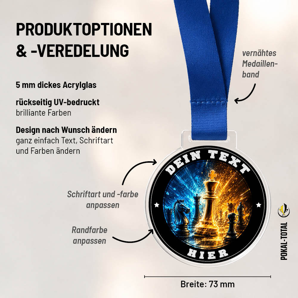 Signature Medaille Schach