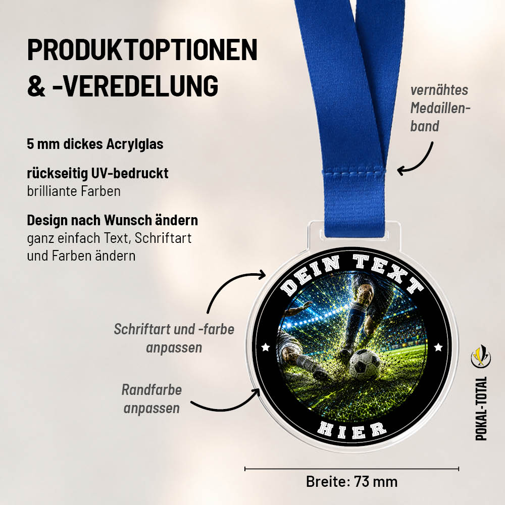 Signature Medaille Bester Spieler: Maßübersicht und Gestaltungsoptionen