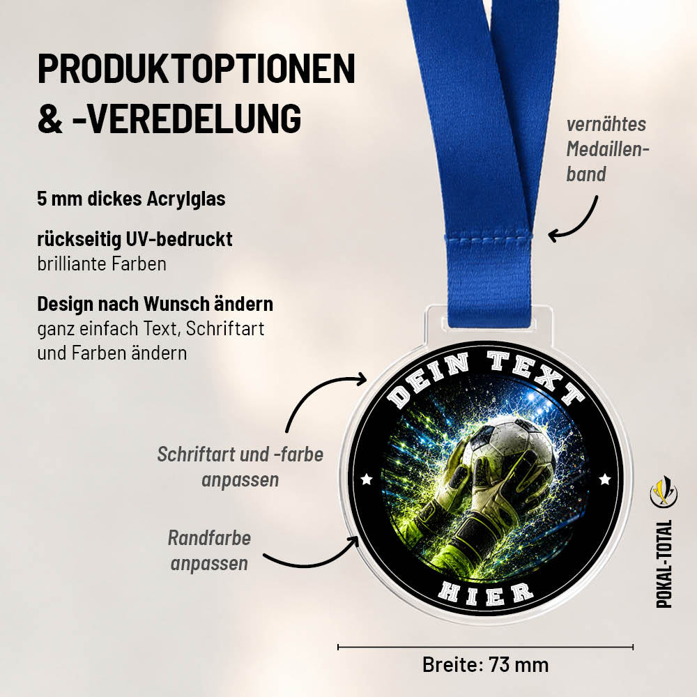 Signature Medaille Bester Torwart: Maßübersicht und Gestaltungsoptionen