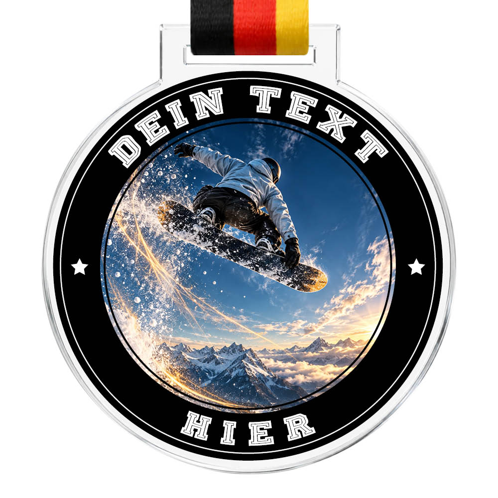 Signature Medaille Snowboardspringen – Produktansicht