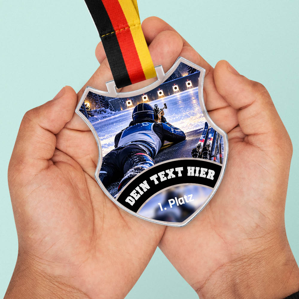 Signature Medaille Biathlon Liegendschießen – weitere Ansicht