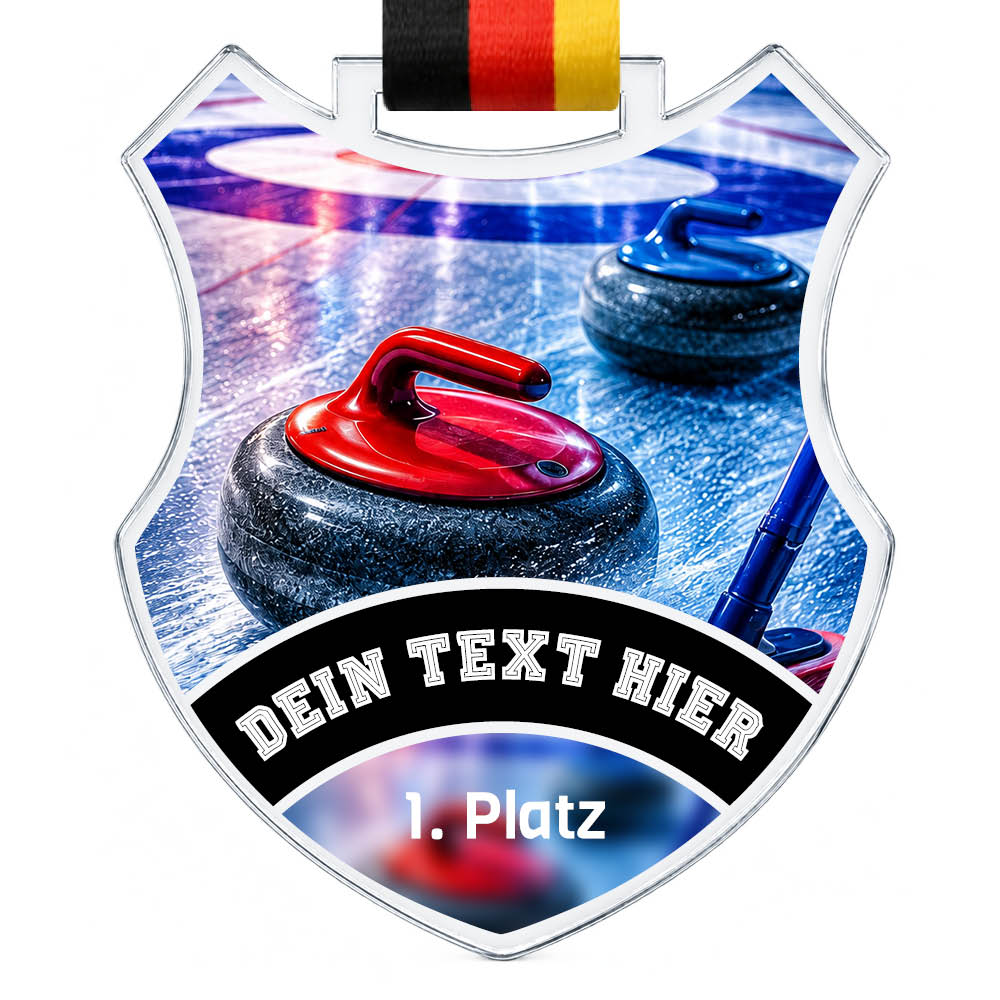 Signature Medaille Curling Wettkampf – Produktansicht