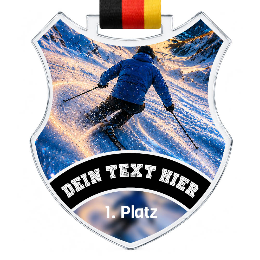 Signature Medaille Skifahren – Produktansicht