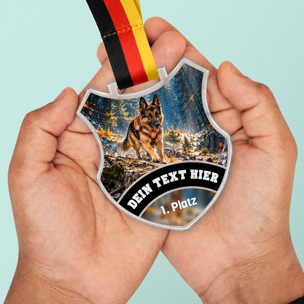 Wappen Medaille Rettungshundesport – weitere Ansicht