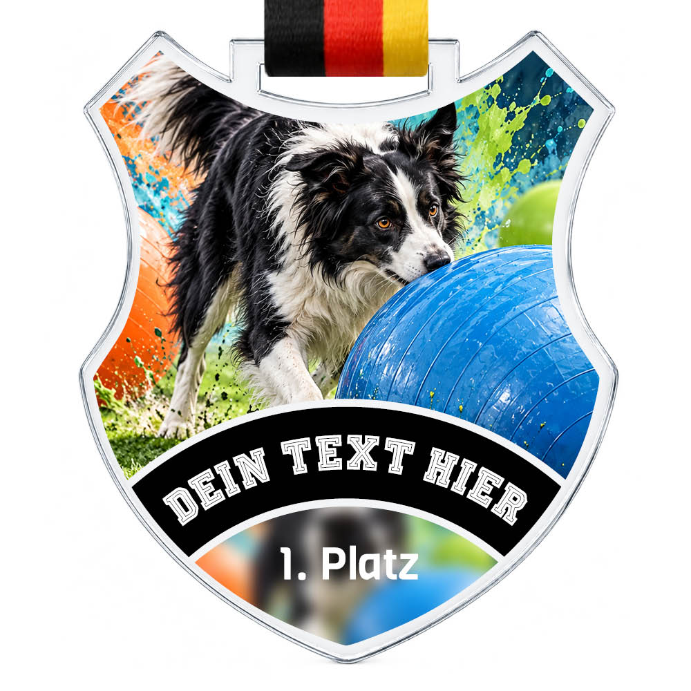 Wappen Medaille Treibball – Produktansicht