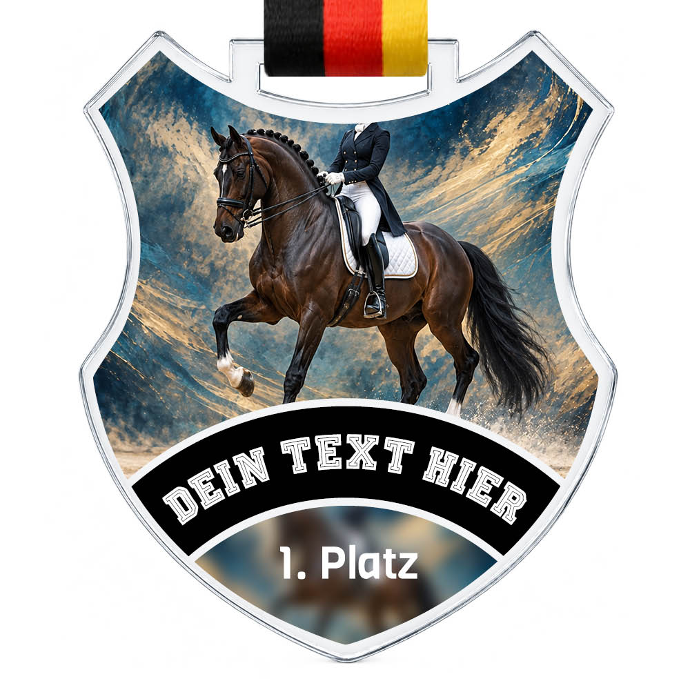 Wappen Medaille Dressurreiten – Produktansicht
