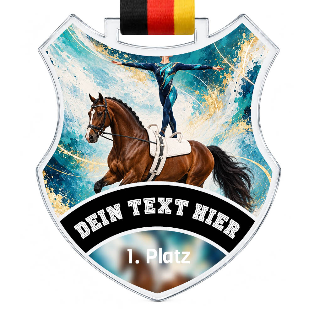 Wappen Medaille Voltigieren – Produktansicht