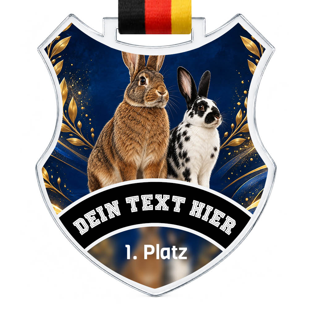 Wappen Medaille Kaninchenzucht – Produktansicht