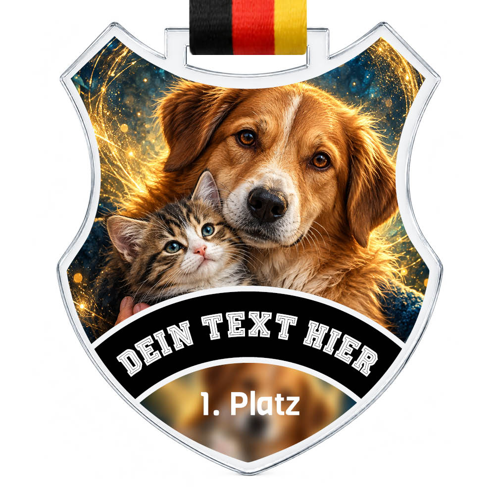 Wappen Medaille Tierhelfer – Produktansicht