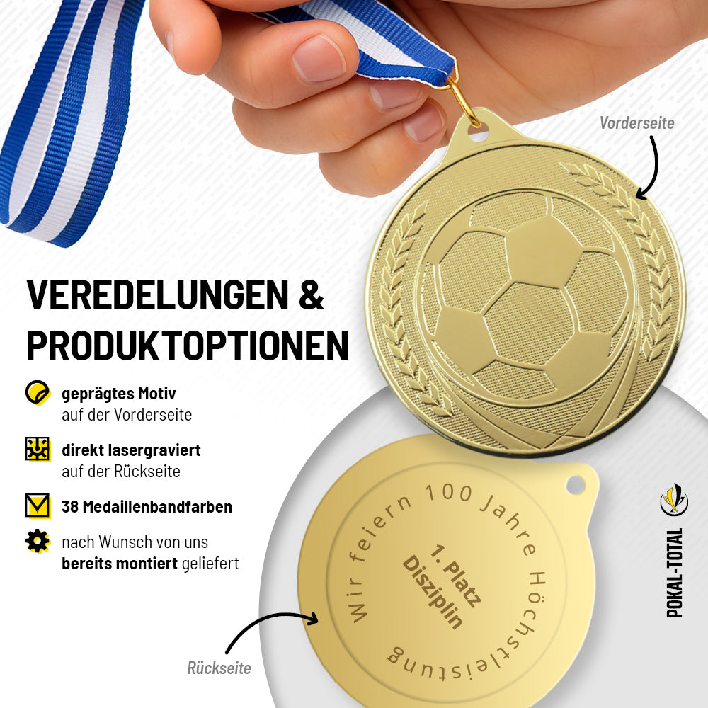 Fußball Medaille Ball