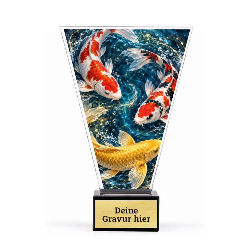 Signature Pokal Koi auf Sockel – Produktansicht
