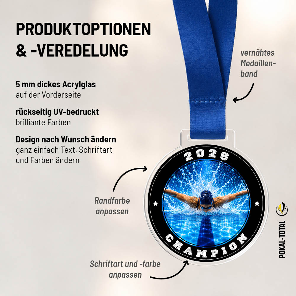 Signature Medaille Schwimmen weiblich