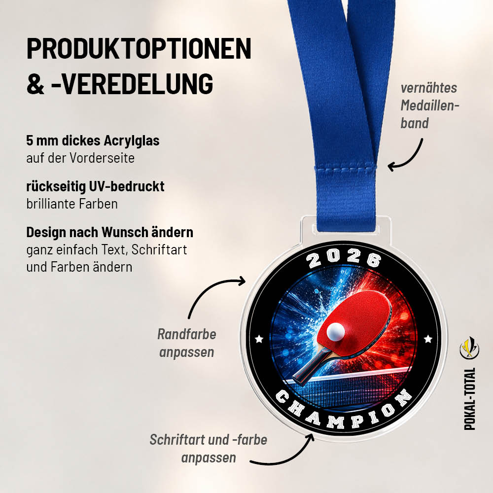 Signature Medaille Tischtennis