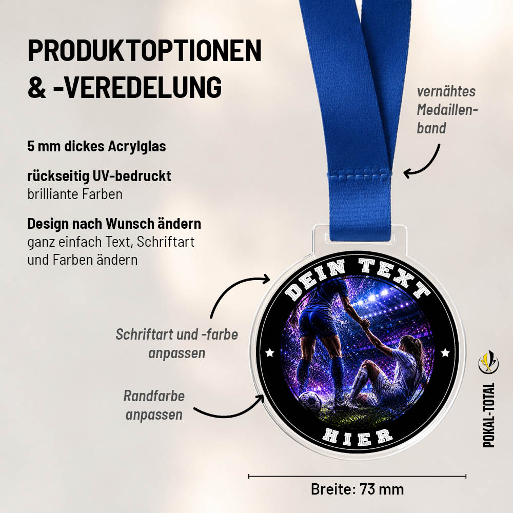 Signature Medaille Fairplay Weiblich: Maßübersicht und Gestaltungsoptionen