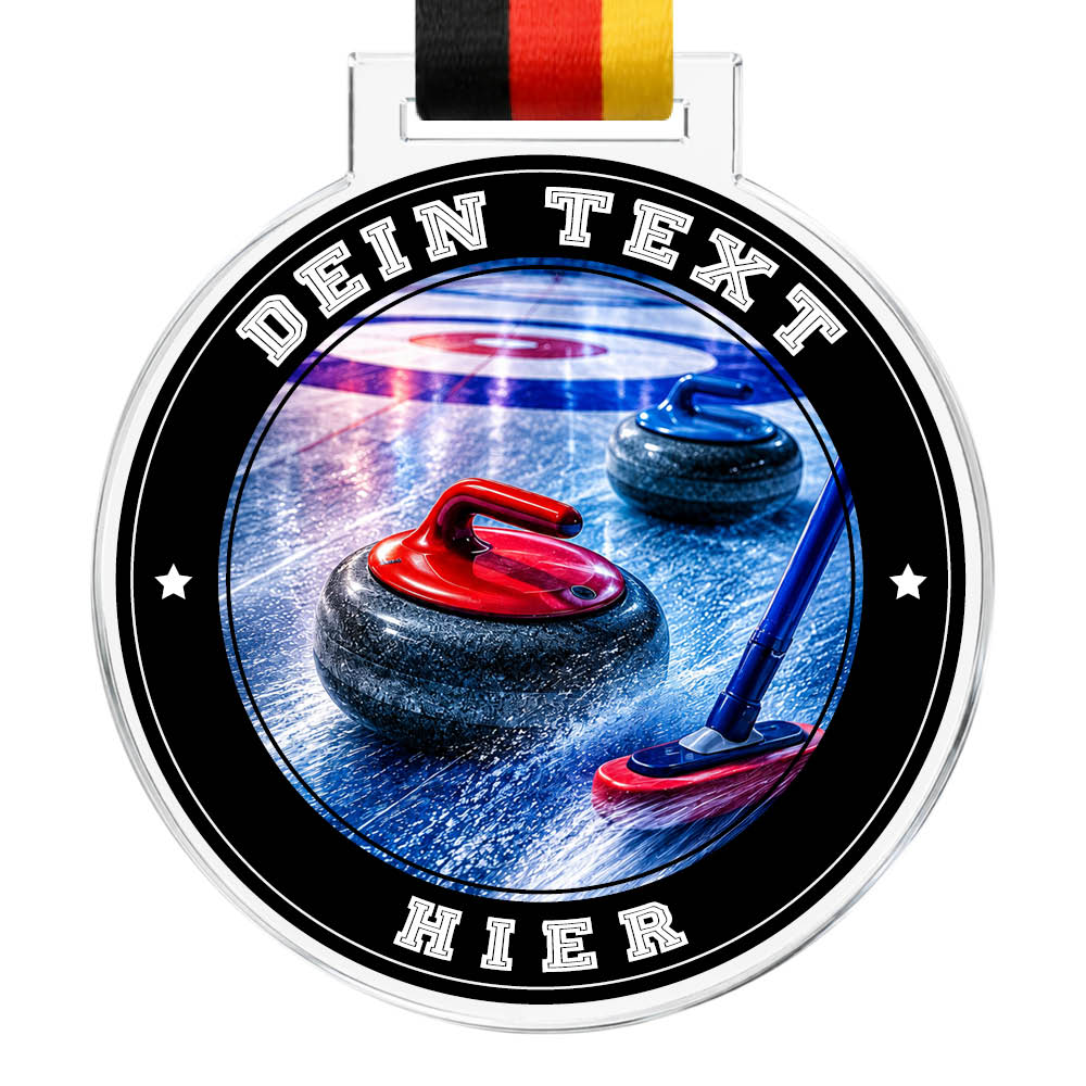 Signature Medaille Curling Wettkampf – Produktansicht