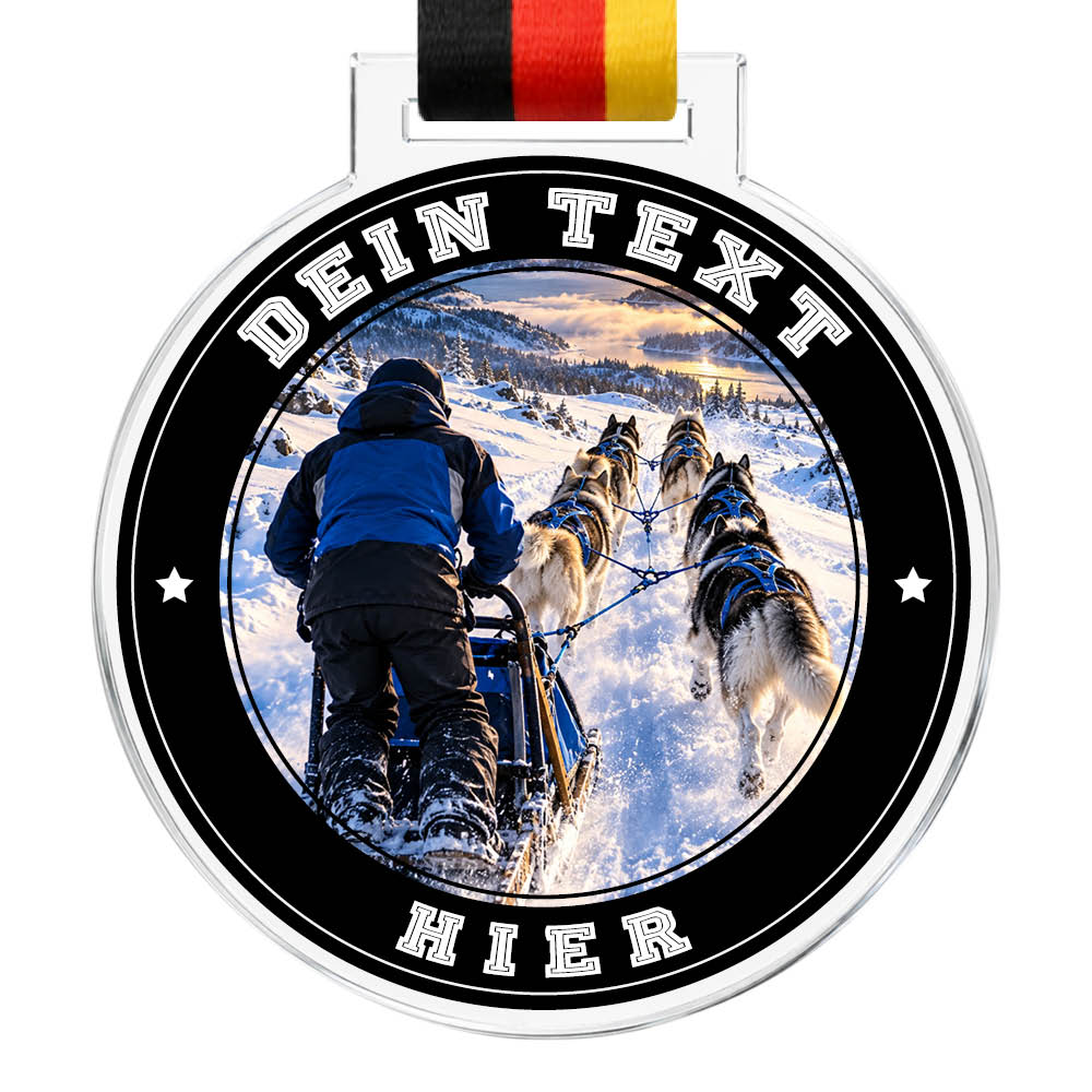 Signature Medaille Hundeschlittenrennen – Produktansicht