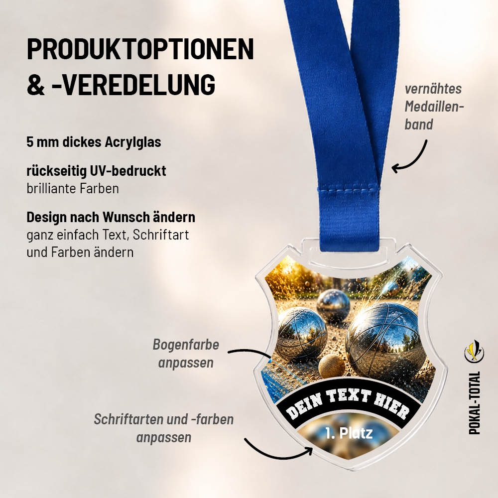 Wappen Medaille Boule / Boccia