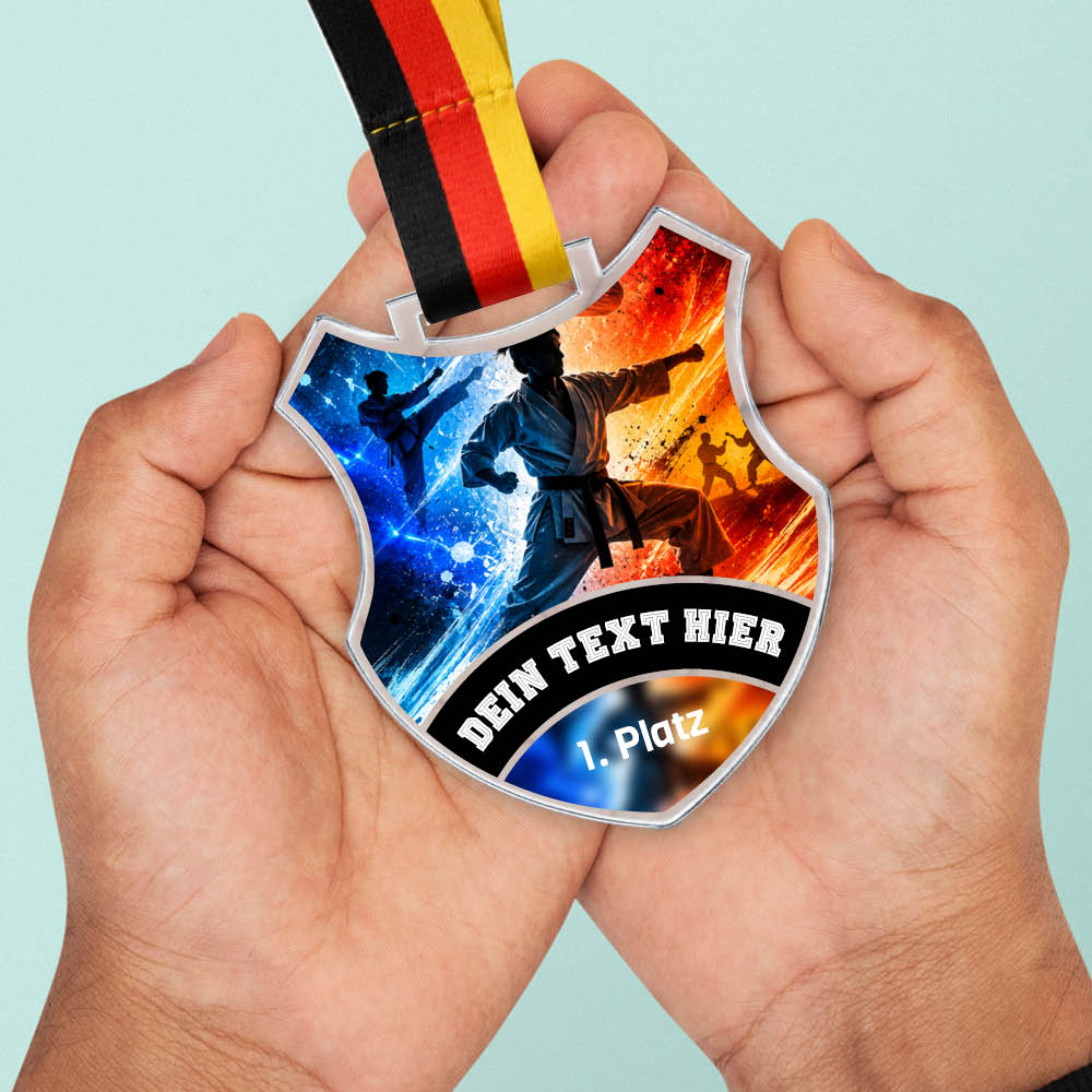 Wappen Medaille Karate