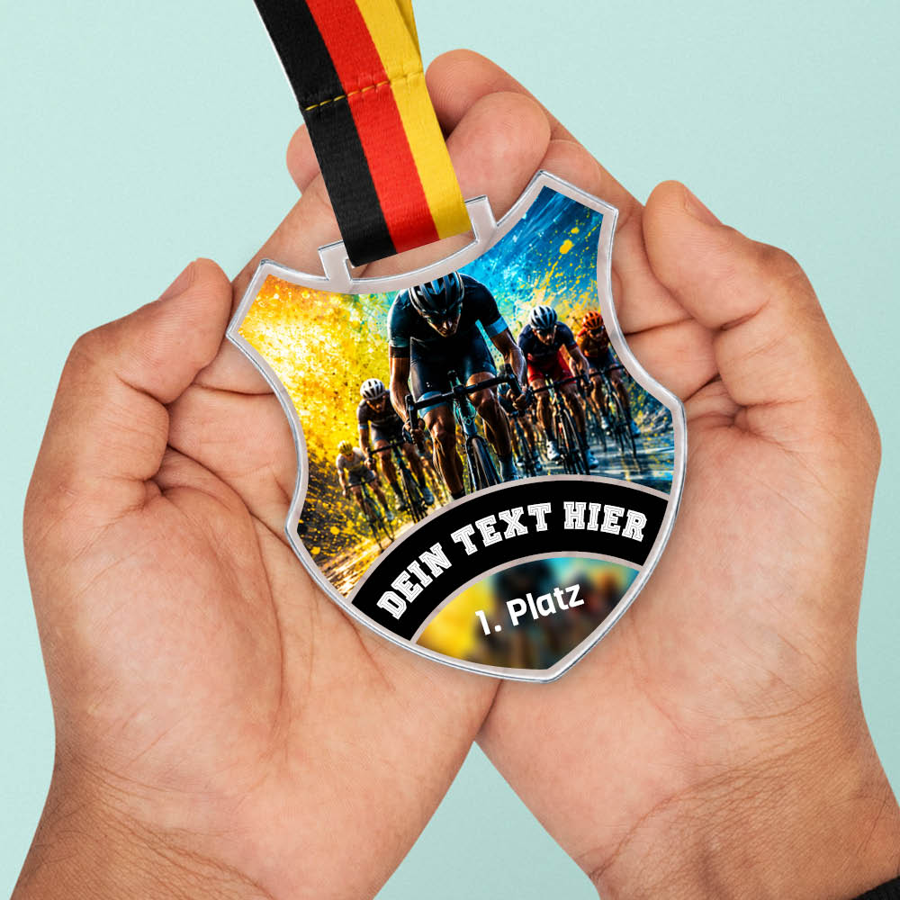 Wappen Medaille Radrennen