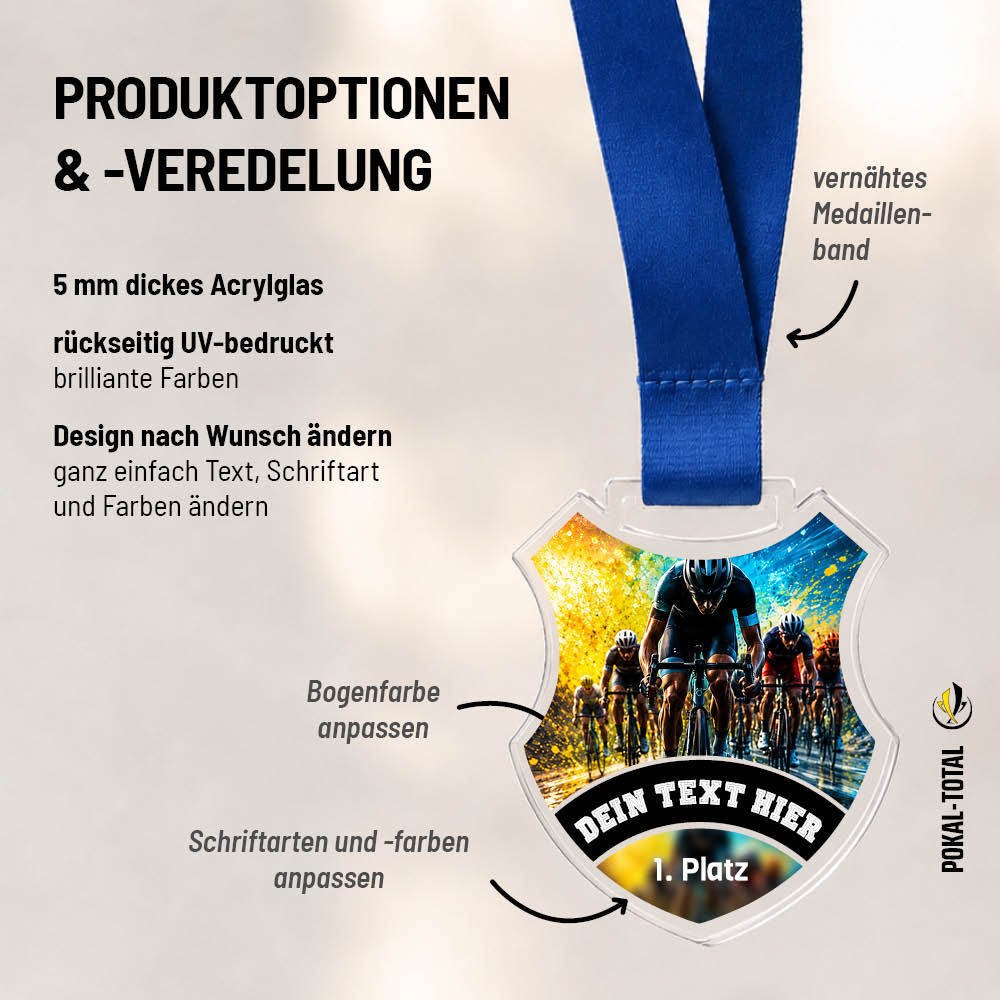 Wappen Medaille Radrennen