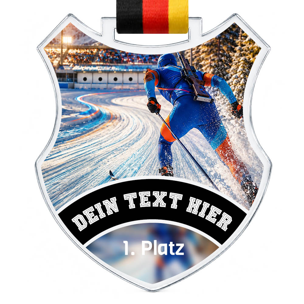 Signature Medaille Biathlon Lauf – Produktansicht