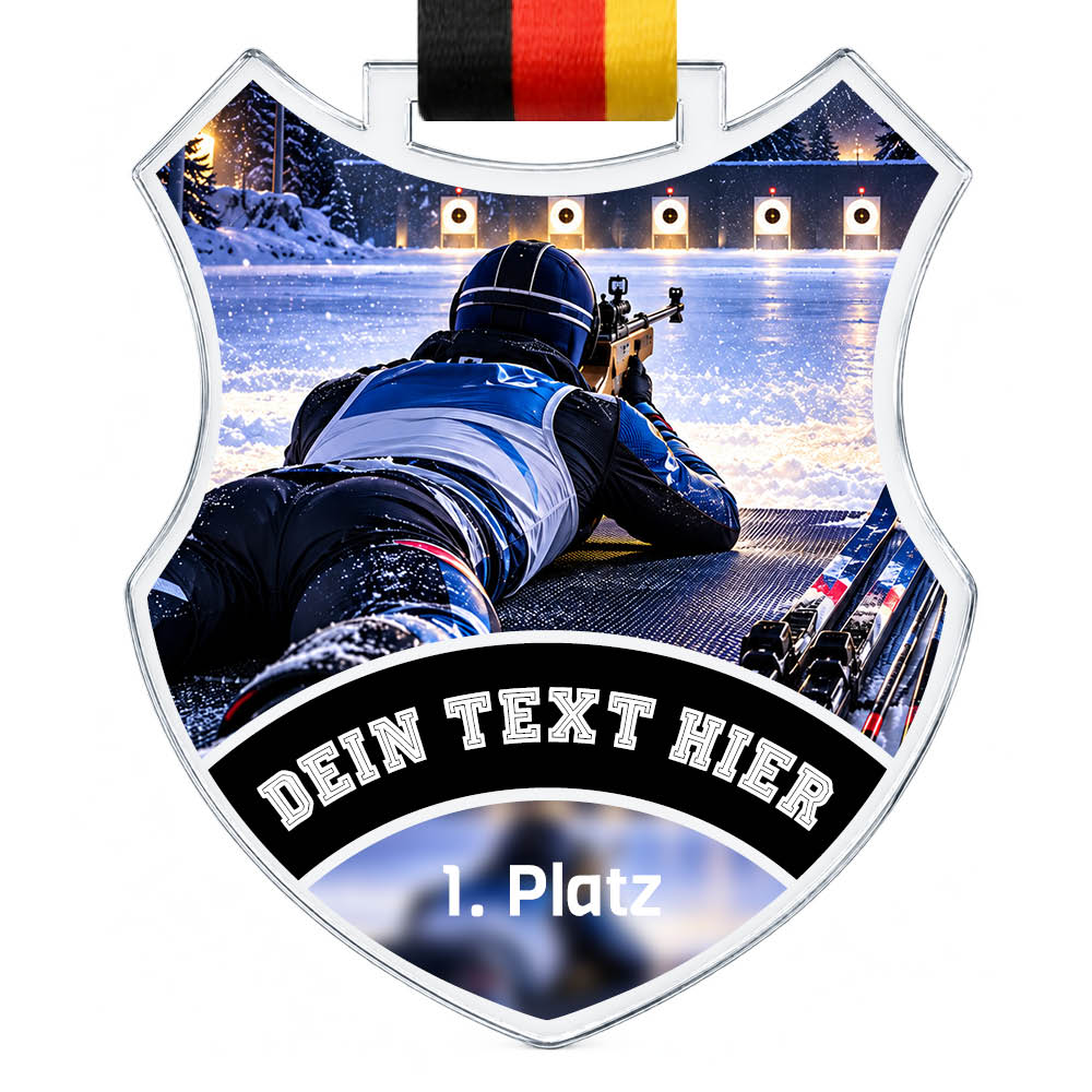 Signature Medaille Biathlon Liegendschießen – Produktansicht