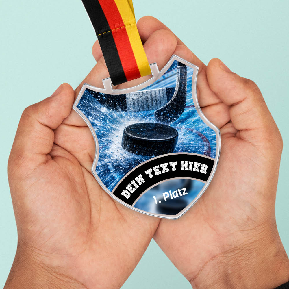 Signature Medaille Eishockey Zweikampf – weitere Ansicht