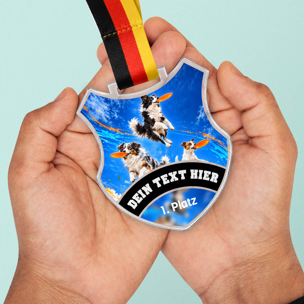 Wappen Medaille Dog Frisbee – weitere Ansicht