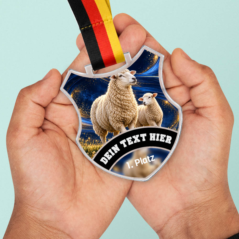 Wappen Medaille Schafe – weitere Ansicht