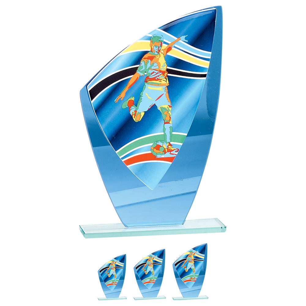 Fußball Glaspokal verspiegelt