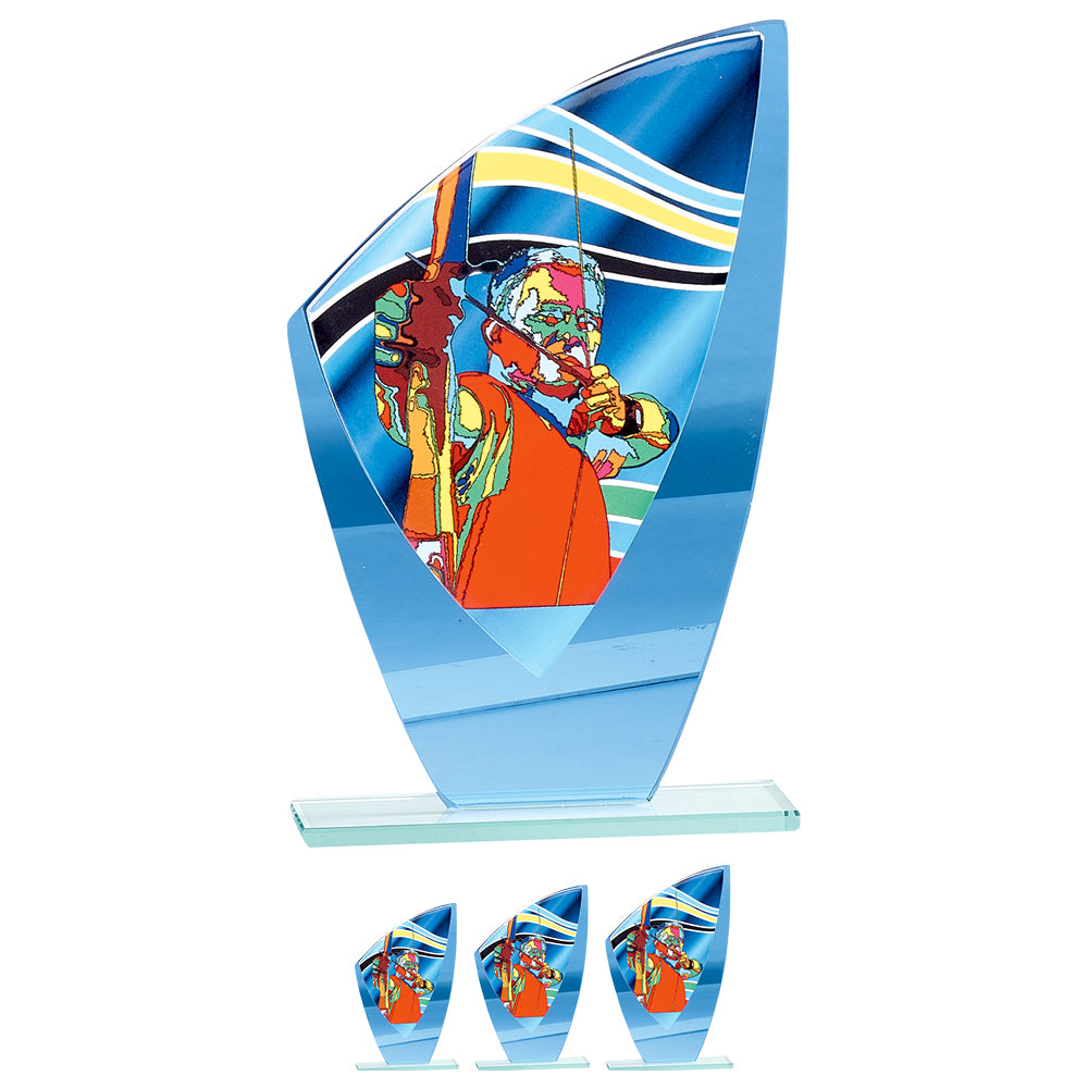 Bogenschießen Glaspokal verspiegelt