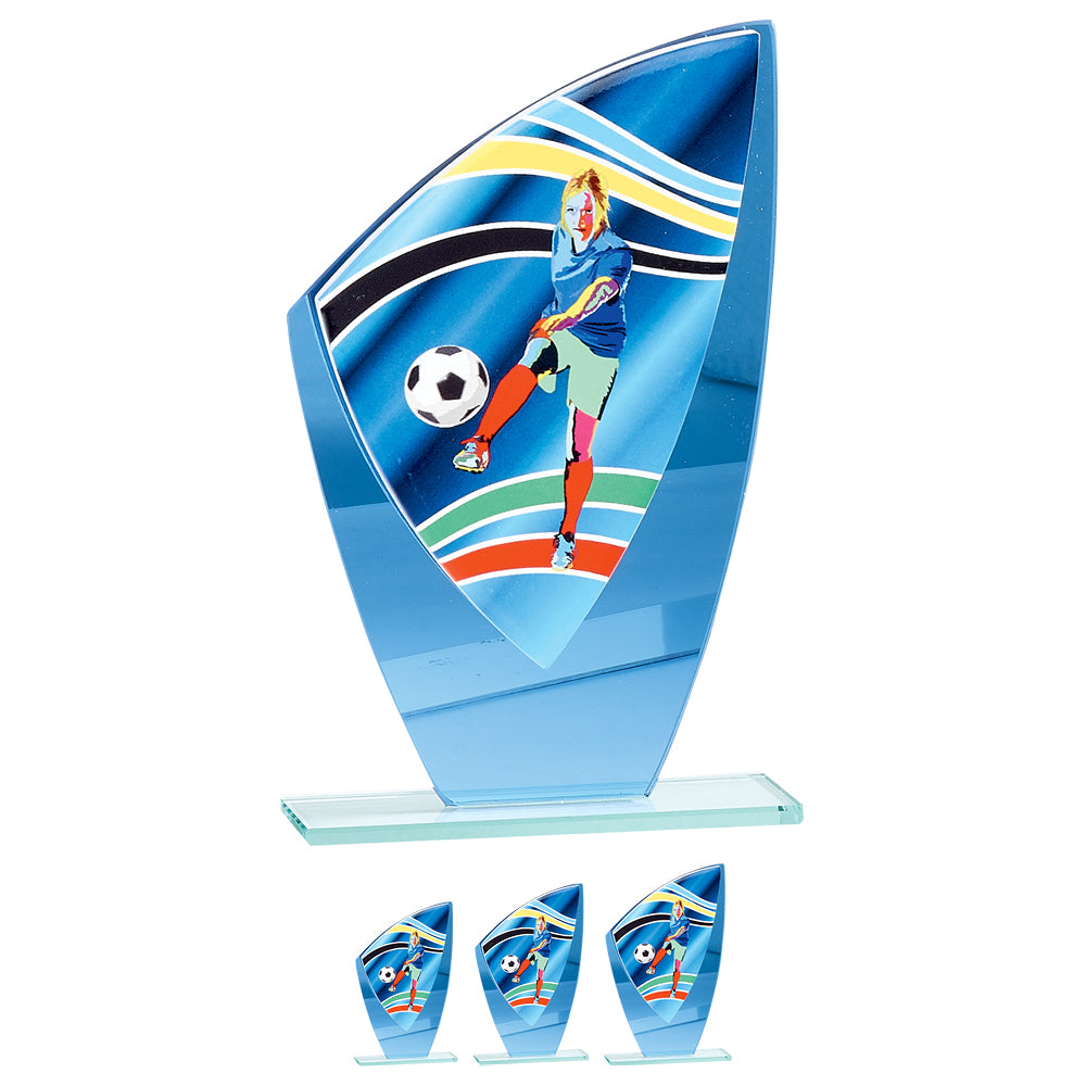 Fußball Glaspokal verspiegelt Frauen