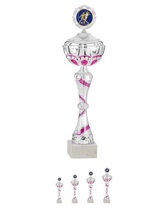 Pokalserie Silber Pink