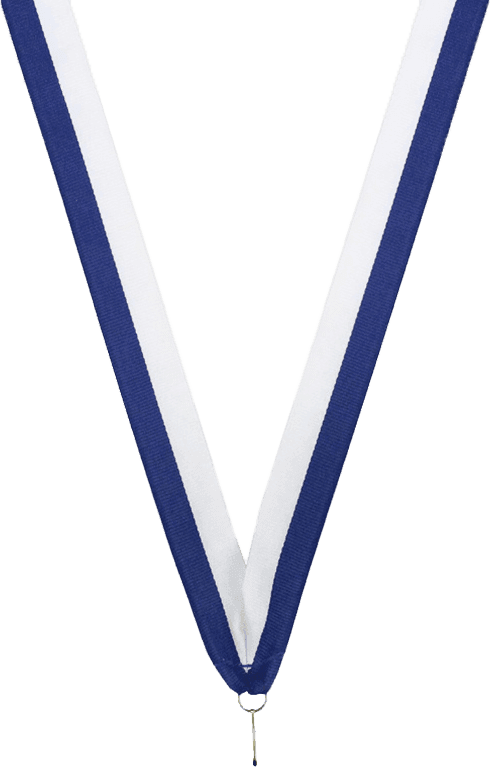 Halsband Blau, Weiß